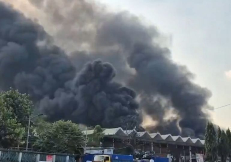 Huge inferno engulfs terminal at Bangladesh airport as firefighters battle to contain flames & all flights are suspended