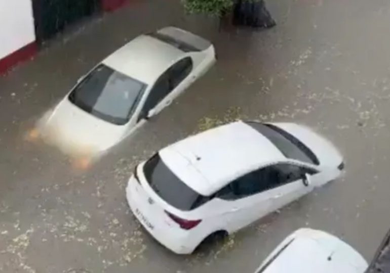 Spain weather red alert as gales and floods smash holiday resorts while vid shows bystander cheat death as tree topples