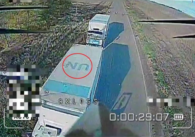 Sick moment Russian drone DELIBERATELY targets UN aid convoy in Ukraine as Putin’s backers claim strike was ‘legitimate’
