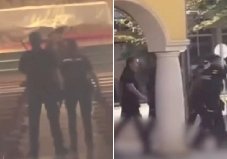 Knifeman goes on horror rampage wielding two blades & stabbing one in Brit holiday hotspot before cops tasered him