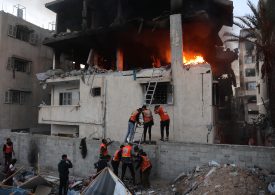 Israel launches wave of airstrikes on Gaza killing at least 24 as fragile ceasefire hangs in balance