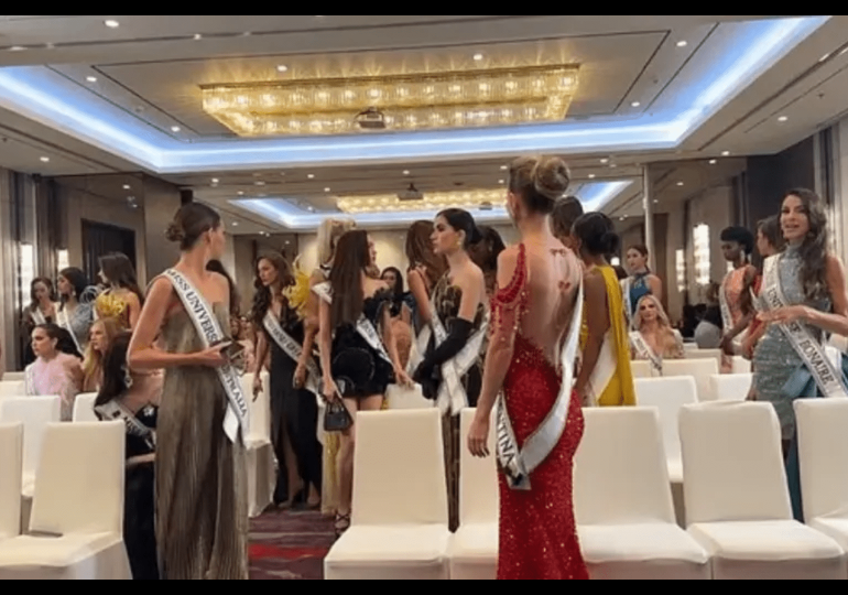 Shock moment Miss Universe plunges into CHAOS as winner storms out of event & pageant boss blasts contestant as ‘dumb’