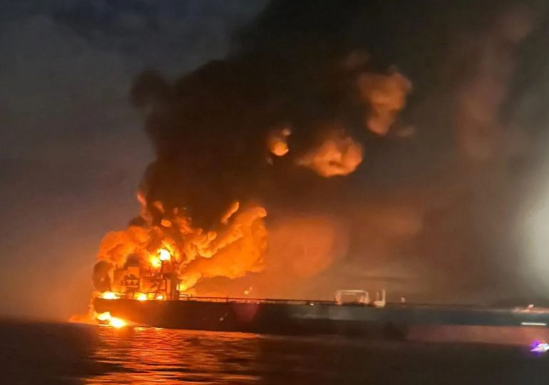 Two Russian shadow fleet tankers ‘begin to sink’ at sea after being ‘hit by drones’ as crew evacuated