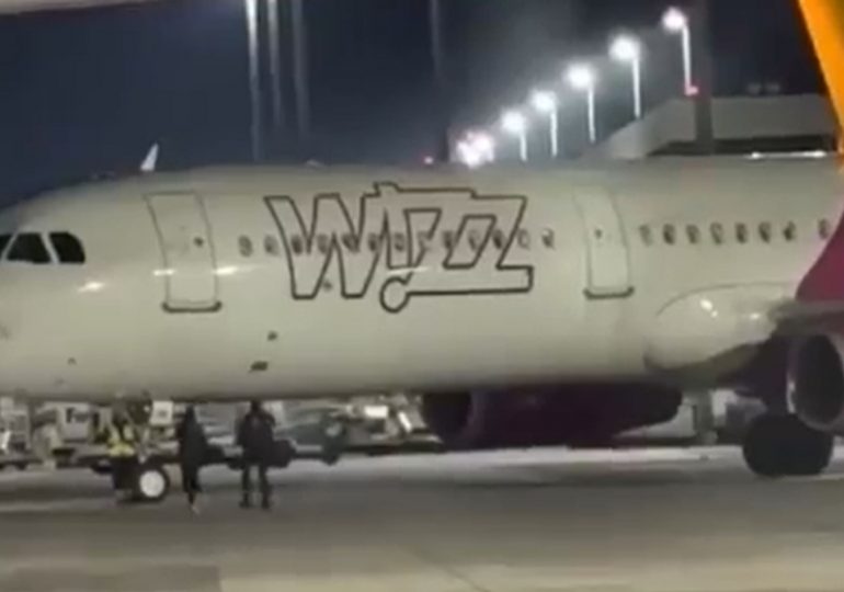 Shocking moment two passengers RUN across tarmac in bid to catch their missed Wizz Air flight from city break hotspot