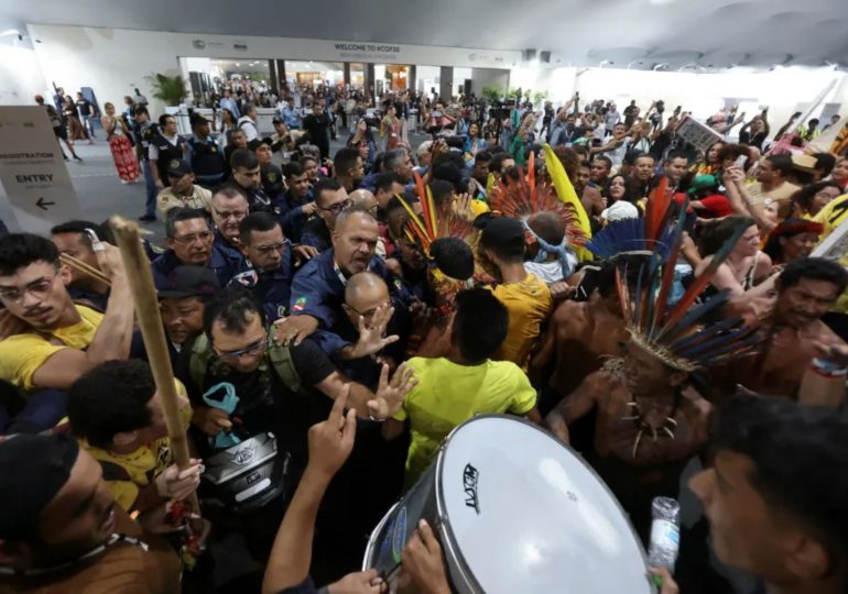 Watch moment baton wielding protesters storm COP30 climate summit and clash with security guards in Brazil