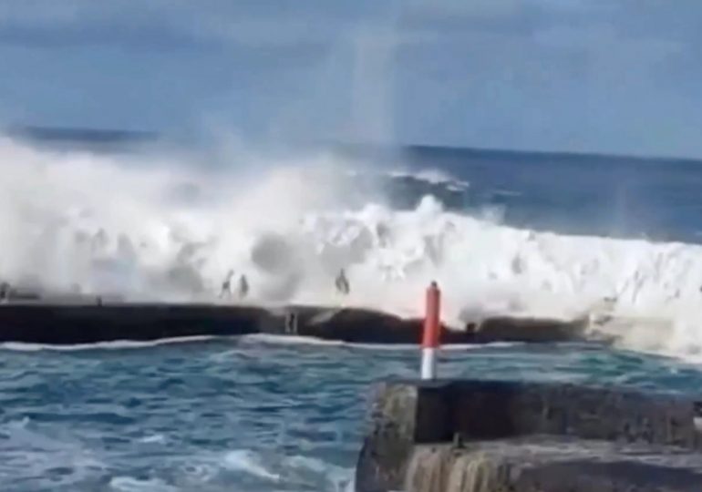 Horror moment tourist is killed after being swept out to sea by freak wave on Tenerife as Canaries hit by tidal surges