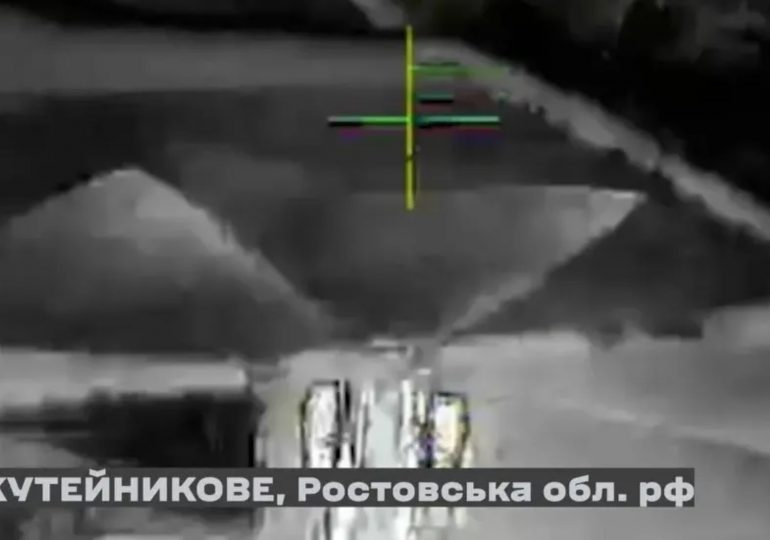 Moment Ukrainian deep strike drone shoots down Russian helicopter in attack that ‘changes rules of war’