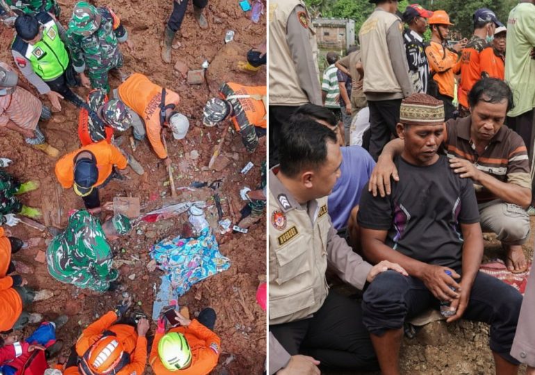Landslide kills 18 as hundreds of rescuers desperately search through dense jungle for dozens more missing