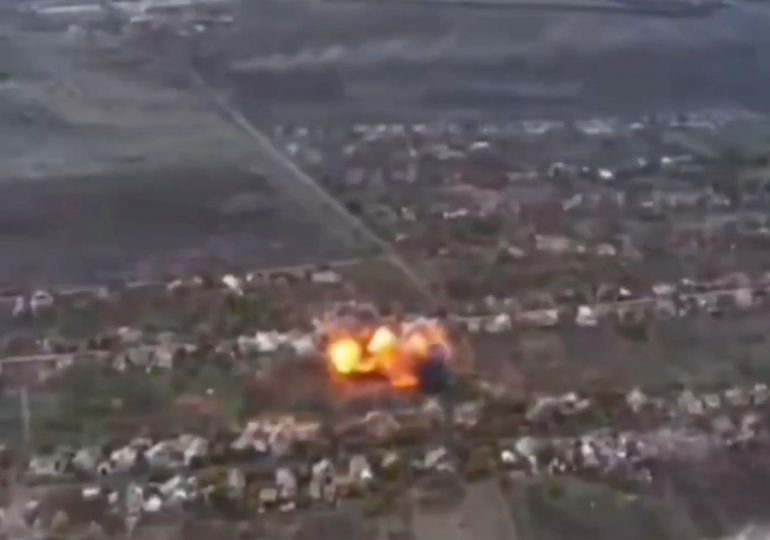 Horror moment Putin’s BOUNCING bomb unleashes terror on Ukrainian homes as Russian glide weapon ricochets and explodes