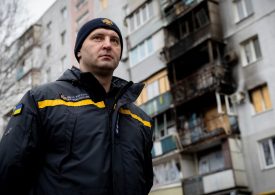 Meet unsung heroes of Ukraine’s Home Guard – unarmed men who run into burning buildings hit by missiles to save lives