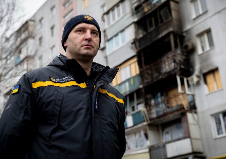 Meet unsung heroes of Ukraine’s Home Guard – unarmed men who run into burning buildings hit by missiles to save lives