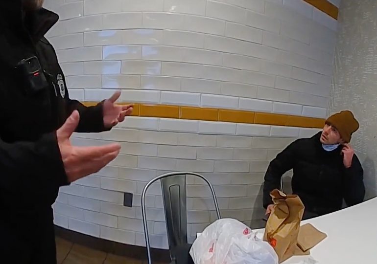 Watch moment cops confront CEO assassin in McDonalds as new footage reveals seconds before Luigi Mangione was snared