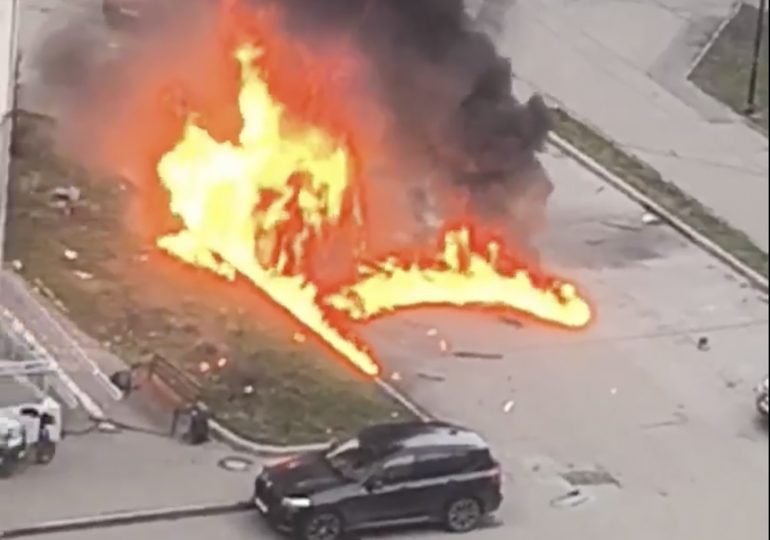 Top Russian military scientist’s 4×4 EXPLODES in fireball outside his home in ‘assassination attempt’