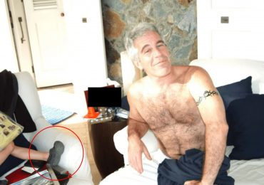 Shocking photos show ‘toddler’s foot’ with half-naked Jeffrey Epstein at paedo island home in bombshell new files