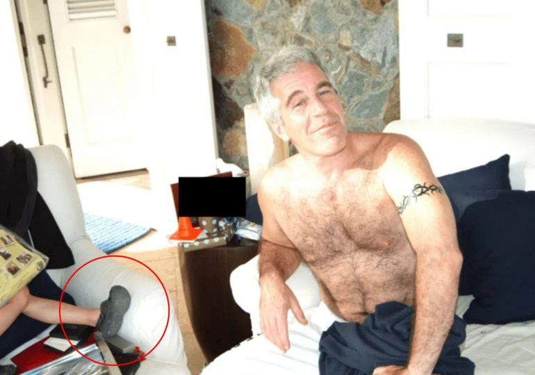 Shocking photos show ‘toddler’s foot’ with half-naked Jeffrey Epstein at paedo island home in bombshell new files