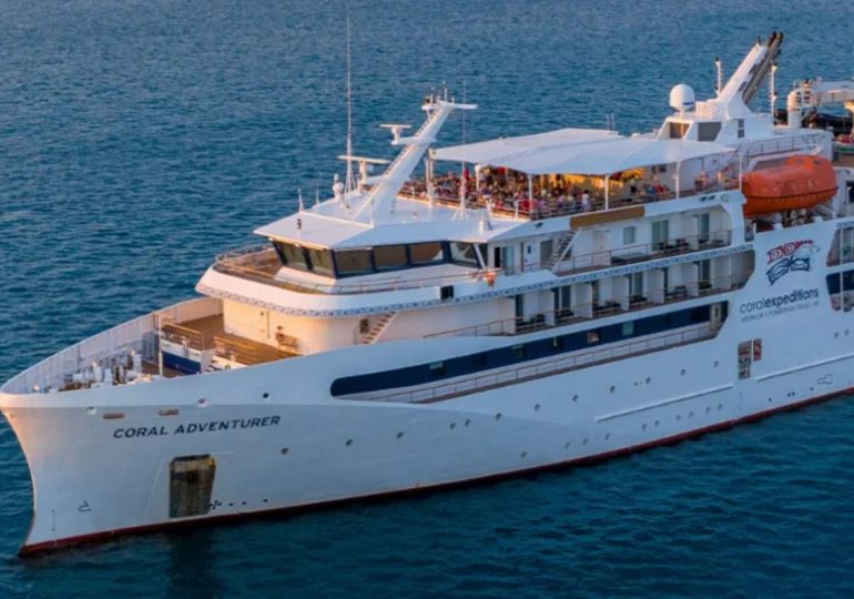 Troubled cruise ship smashes into reef on first trip since passenger died after she was left behind on island