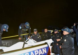 Child among 15 passengers killed after bus plunges into 250ft deep ravine as rescue workers pull survivors from wreckage