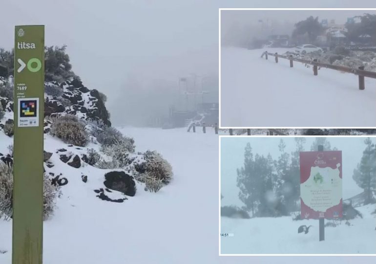 Red & orange storm alerts for Spanish holiday coast as sub-zero temperatures and SNOW hit Canaries days before Christmas