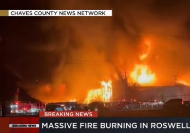 Mysterious fire erupts at UFO crash-linked ‘Hanger 84’ in Roswell where conspiracy claims ‘alien bodies were stashed’