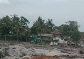 Massive volcano Mount Semeru erupts SIX times in one day spewing ash clouds and raging torrents of mud