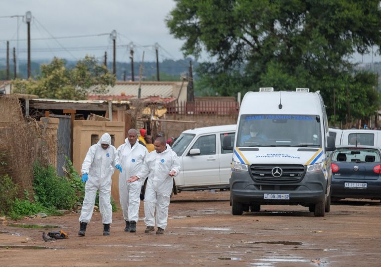 Gunmen kill nine near Johannesburg after opening fire at bar and ‘randomly shooting victims in street’