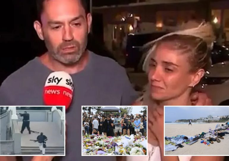 Tear-jerking moment parents praise woman who was shot while shielding their daughter, 3, in Bondi Beach terror attack