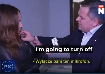 Shock moment raging politician repeatedly tries to GRAB female reporter live on TV as she says ‘please don’t touch me’