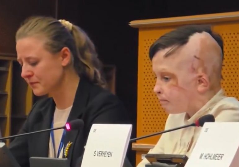 Hero Ukrainian boy, 11, leaves interpreter sobbing as he tells how Putin bomb killed mum: ‘The last time I said goodbye’