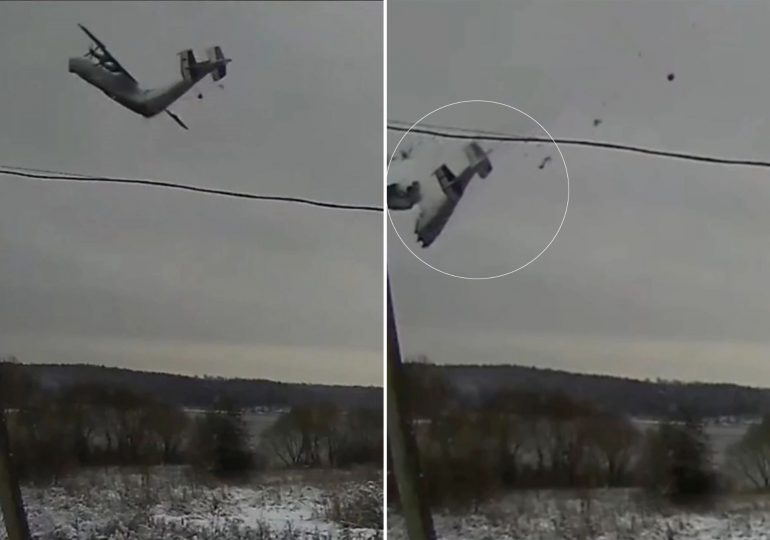 Dramatic moment once-biggest plane in the world mysteriously CRUMBLES in mid-air in mystery crash killing all 7 on board