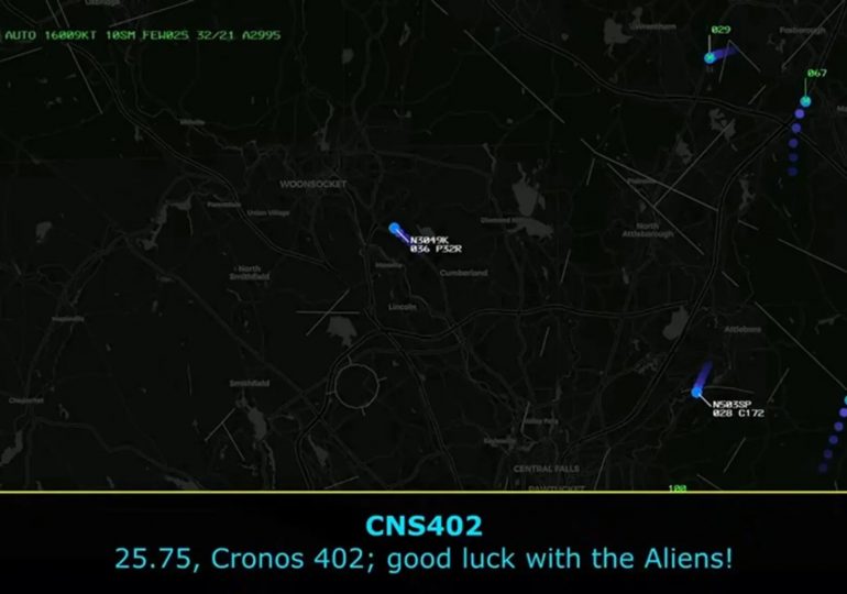 Bizarre moment pilot is told ‘good luck with aliens’ after spotting ‘silver canister’ UFO floating near plane