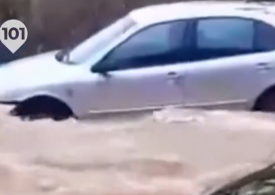 ‘Extraordinary risk’ alarm sounded as storm batters Brit holiday hotspot with rivers bursting banks & streets flooding