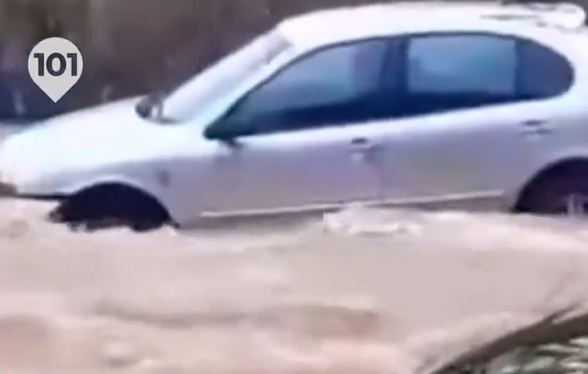 ‘Extraordinary risk’ alarm sounded as storm batters Brit holiday hotspot with rivers bursting banks & streets flooding