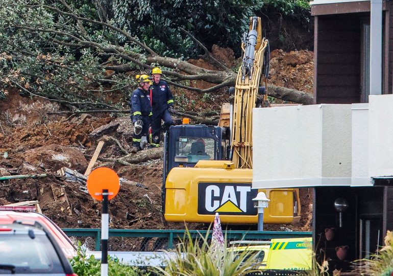 Desperate search for missing children after terrifying landslide rips through campsite burying tourists in New Zealand