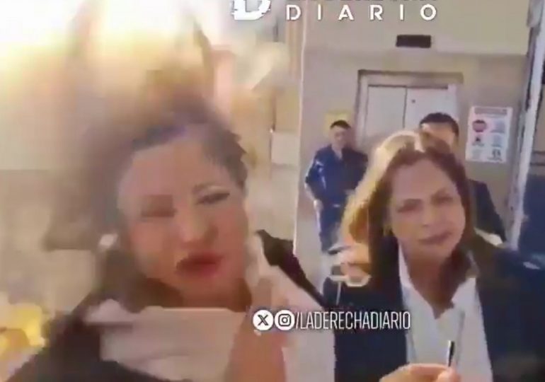 Horror moment politician is hit with BOMB thrown by protester during live TV press conference in shock daylight attack