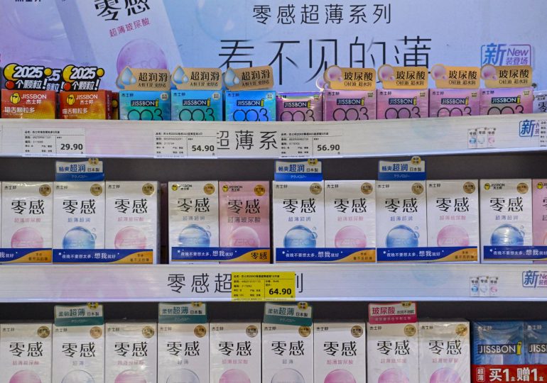 Huge tax rise is slapped on condoms and contraceptives in desperate bid to tackle plummeting birth rate in China