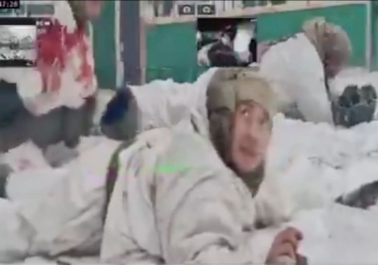 Is this the first time troops have surrendered to a ROBOT? Cowering Russians lay down arms to Ukrainian ground war drone