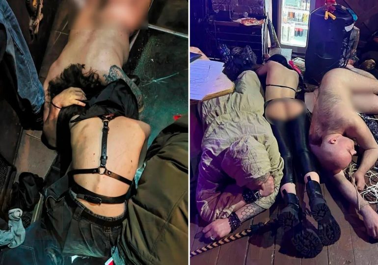 Moment prudish Putin’s morality cops storm kinky £46 sex show – forcing performers clad in bondage gear to hit the floor