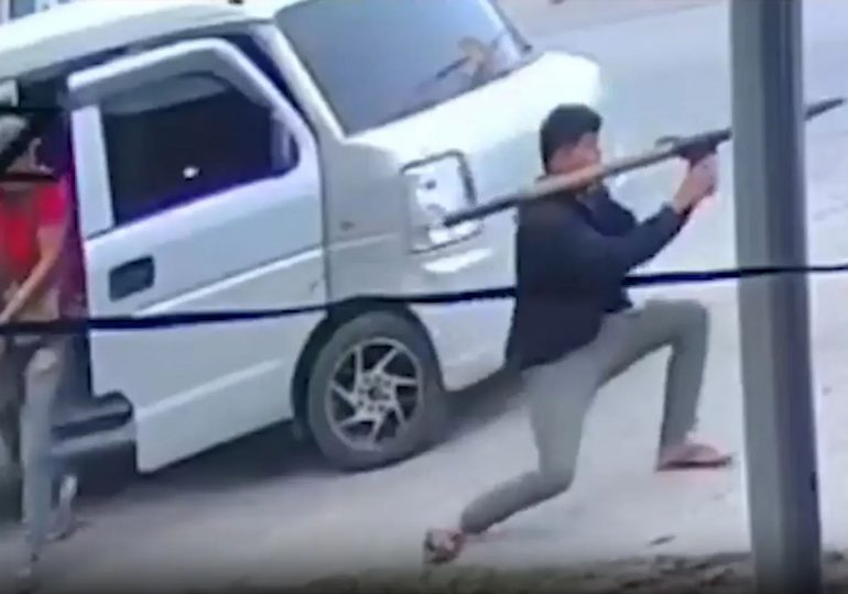 Shocking moment gunman fires RPG at SUV carrying Philippines mayor in horror broad daylight assassination attempt