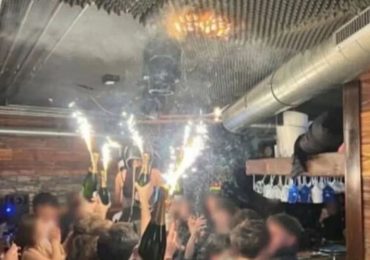 Shocking pic shows moment deadly Swiss inferno started as couple who own bar and their links to the UK revealed