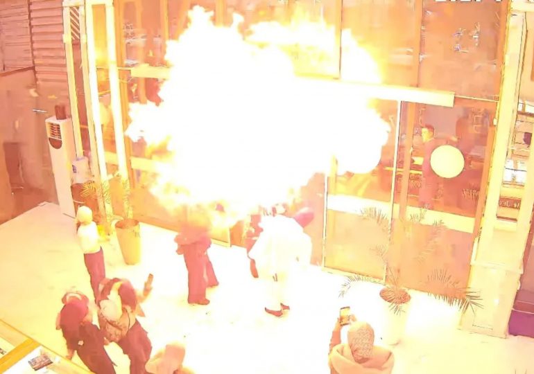 Horror moment party balloons explode in giant FIREBALL burning birthday girl’s face as family surprise goes badly wrong