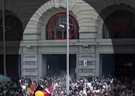 Horror moment man hurls ‘homemade nail bomb’ into crowd in Australia just weeks after Bondi terror attack