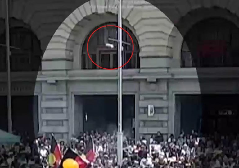 Horror moment man hurls ‘homemade nail bomb’ into crowd in Australia just weeks after Bondi terror attack