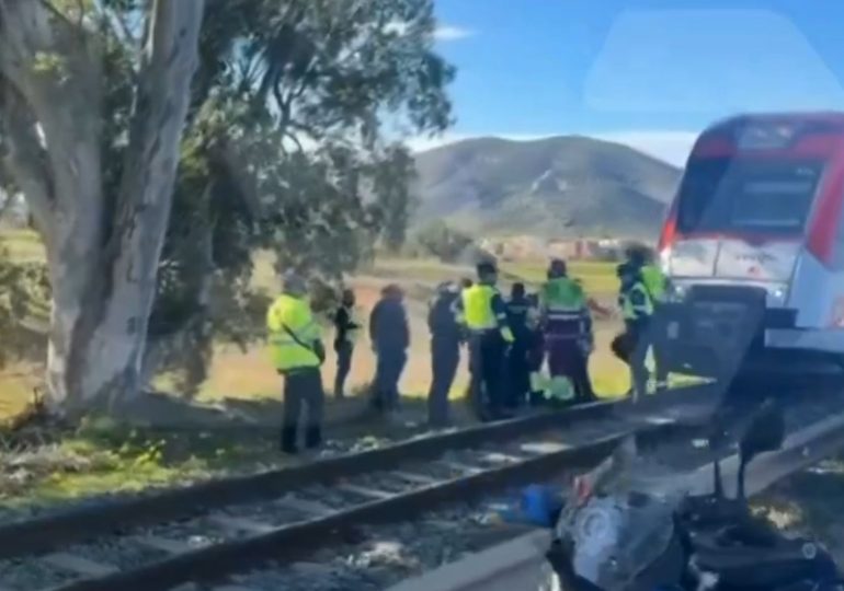 Train smashes into crane in Spain leaving several injured in THIRD crash in days after disaster left dozens dead