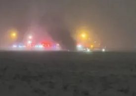 Plane carrying 8 passengers crashes seconds after takeoff in Maine as massive snowstorms batter US