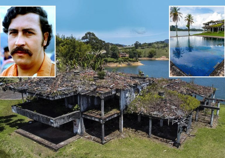 Pablo Escobar’s blown-up abandoned mansion with double-thick walls for hiding cocaine is SOLD to mystery bidder for £15m