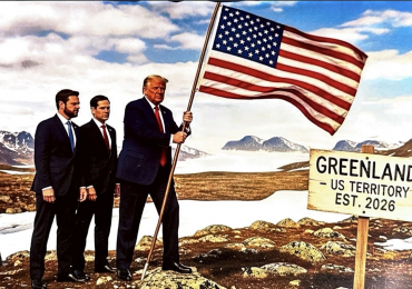 Trump shares mock-up pic planting US flag on Greenland as he insists ‘there can be no going back’ on seizing island