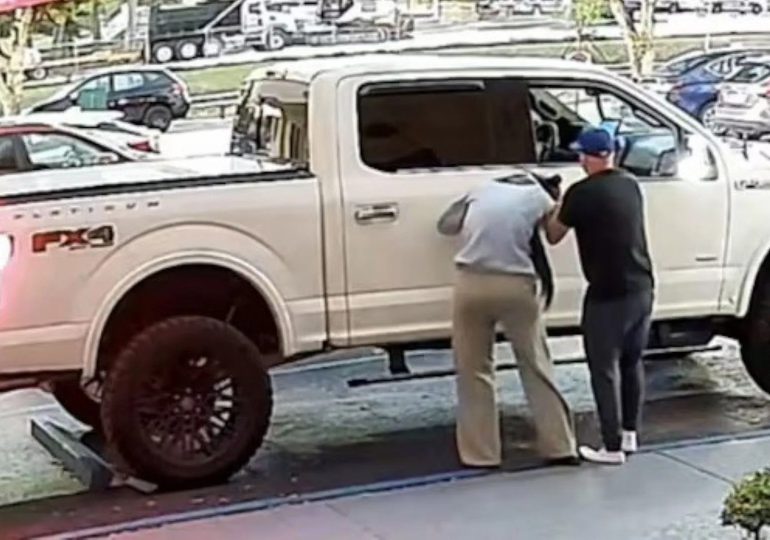 Chilling moment screaming woman is ‘snatched off the street in broad daylight’ after arguing with man