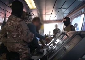 Dramatic moment French commandos storm Russian oil tanker dubbed The Grinch in the Mediterranean