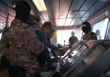 Dramatic moment French commandos storm Russian oil tanker dubbed The Grinch in the Mediterranean