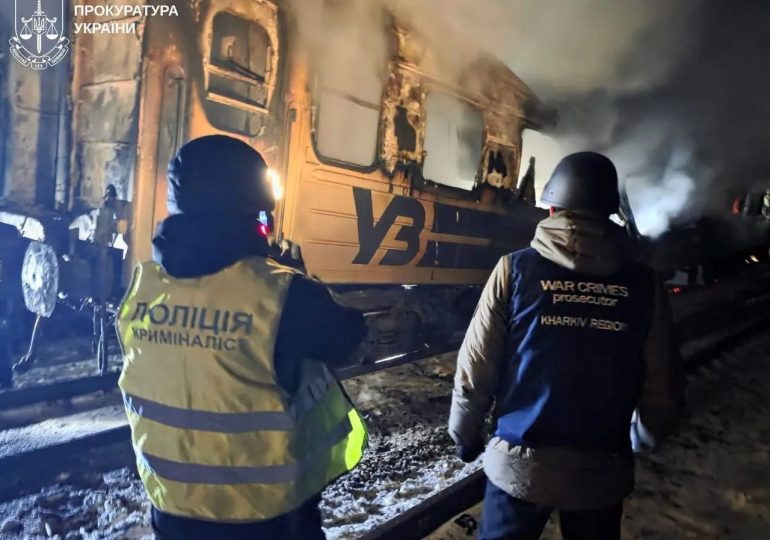 At least four killed and several injured as Putin’s drones strike passenger train with more than 200 on board